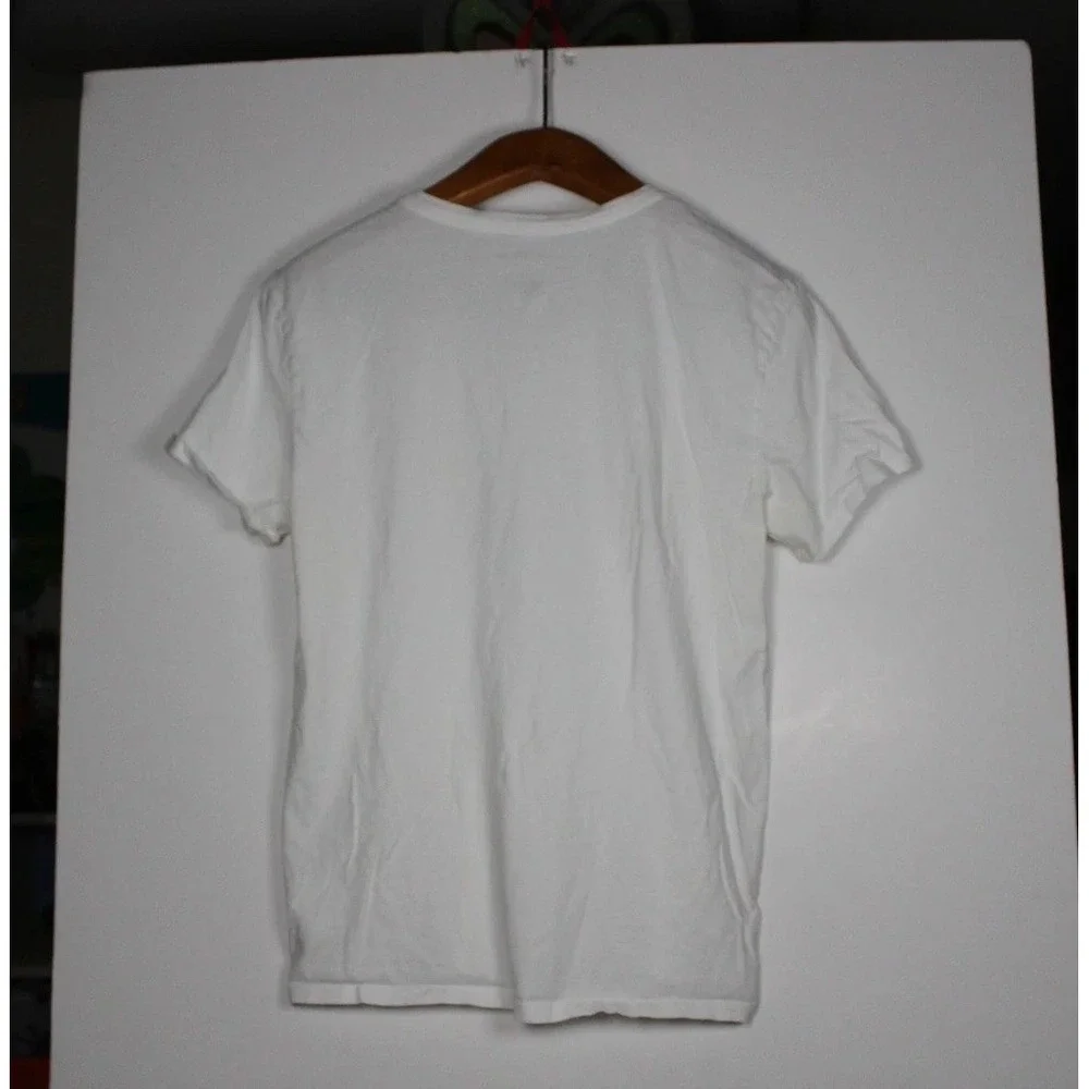 Lacoste Underwear T Shirt Mens Medium White V Neck Logo Outdoor Casual Wear‎